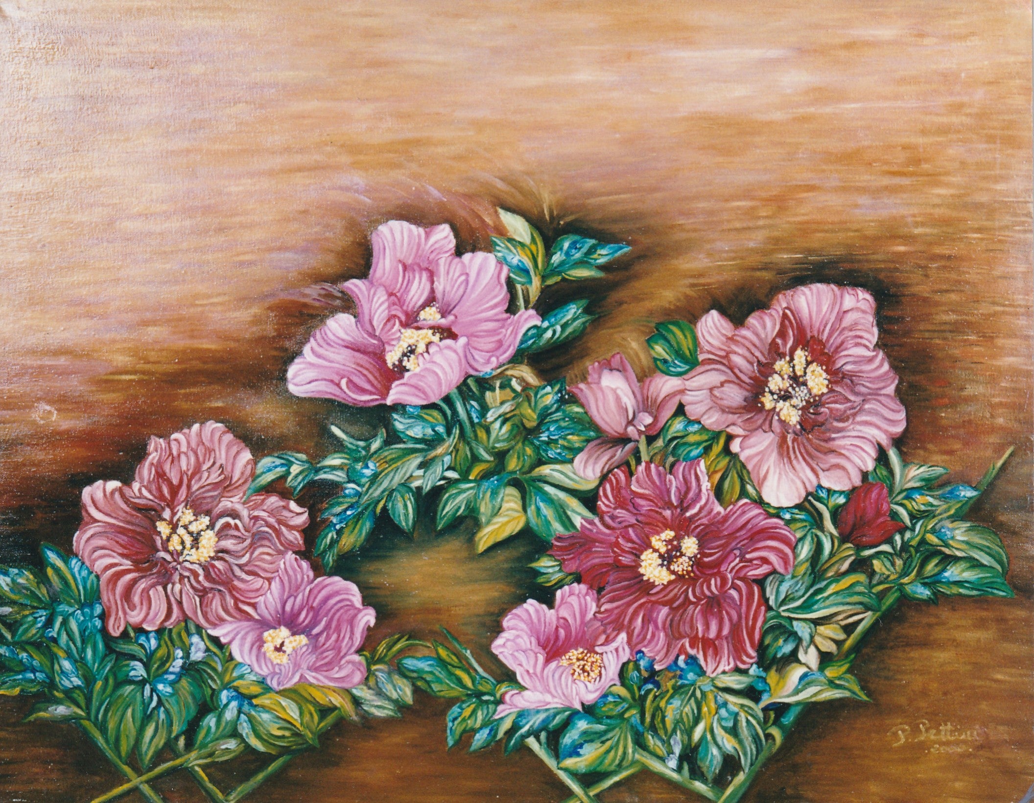 Intreccio di fiori rosa
