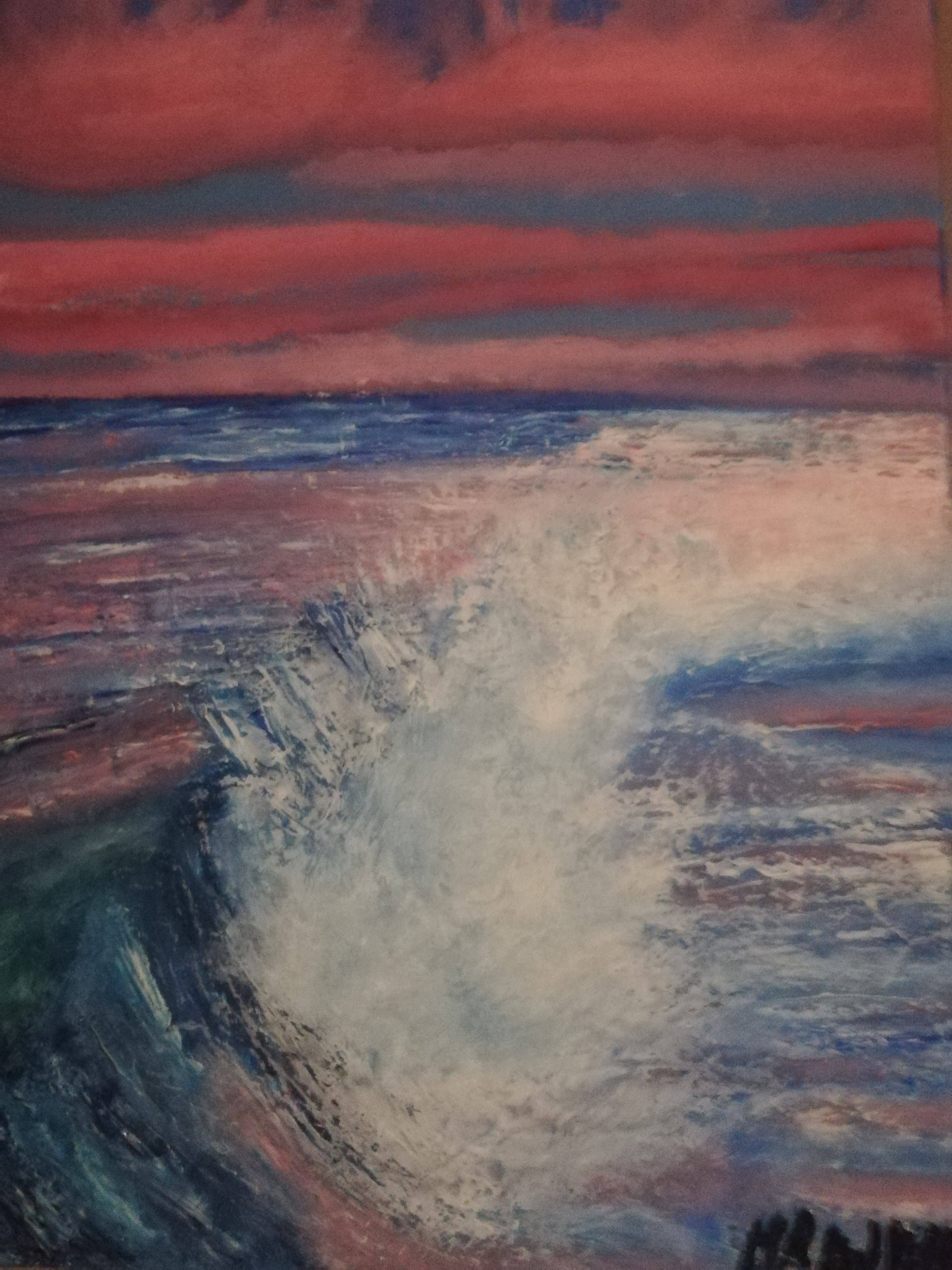 Un tuffo nel mare al crepuscolo