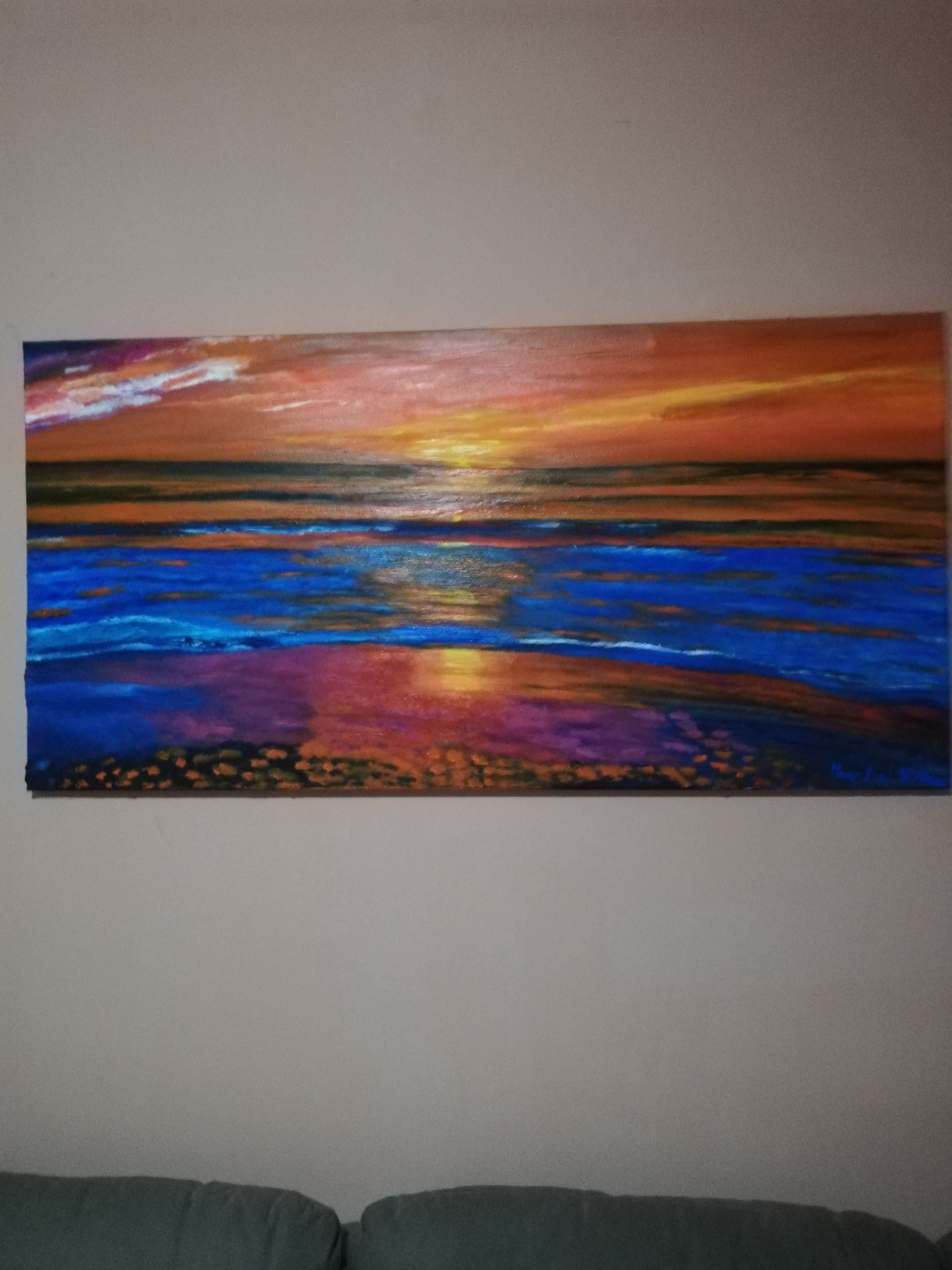 Riflessi di un tramonto nel mare