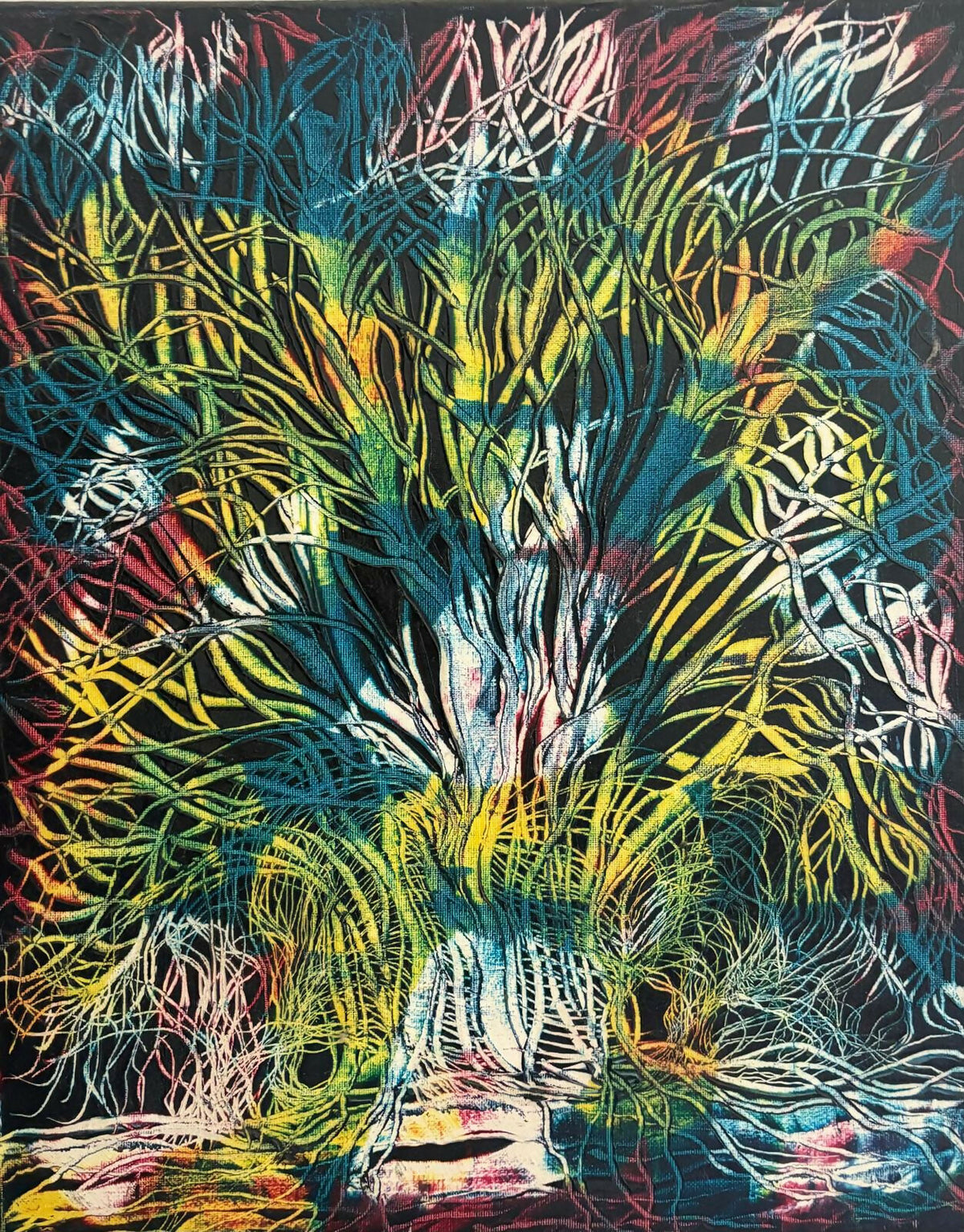 Albero della vita, di Rita Pugliese, Olio su tela, 40 x 50 cm