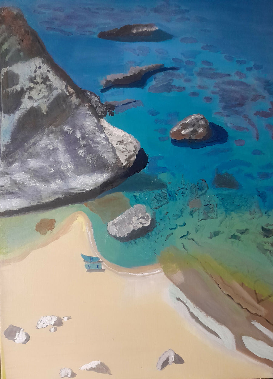 Angolo di paradiso tra rocce e abissi – Olio su tela – Giuseppe Martino