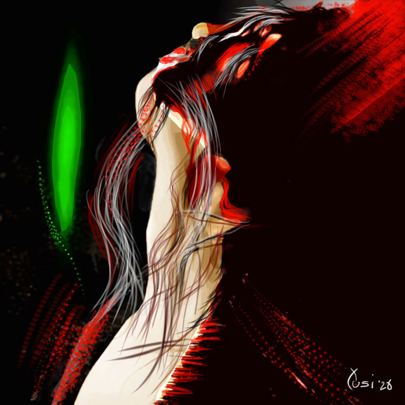 Figura espressiva nell'opera Estasi di Roberto Perusi