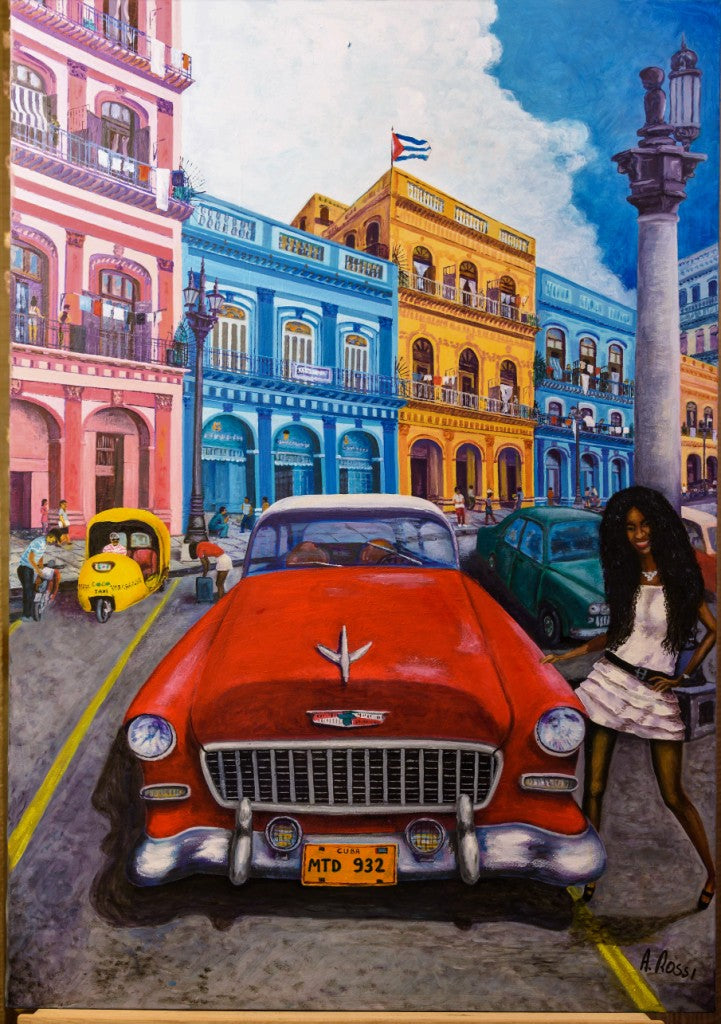 L' AVANA , CHEVROLET BEL-AIR CON FIGURE