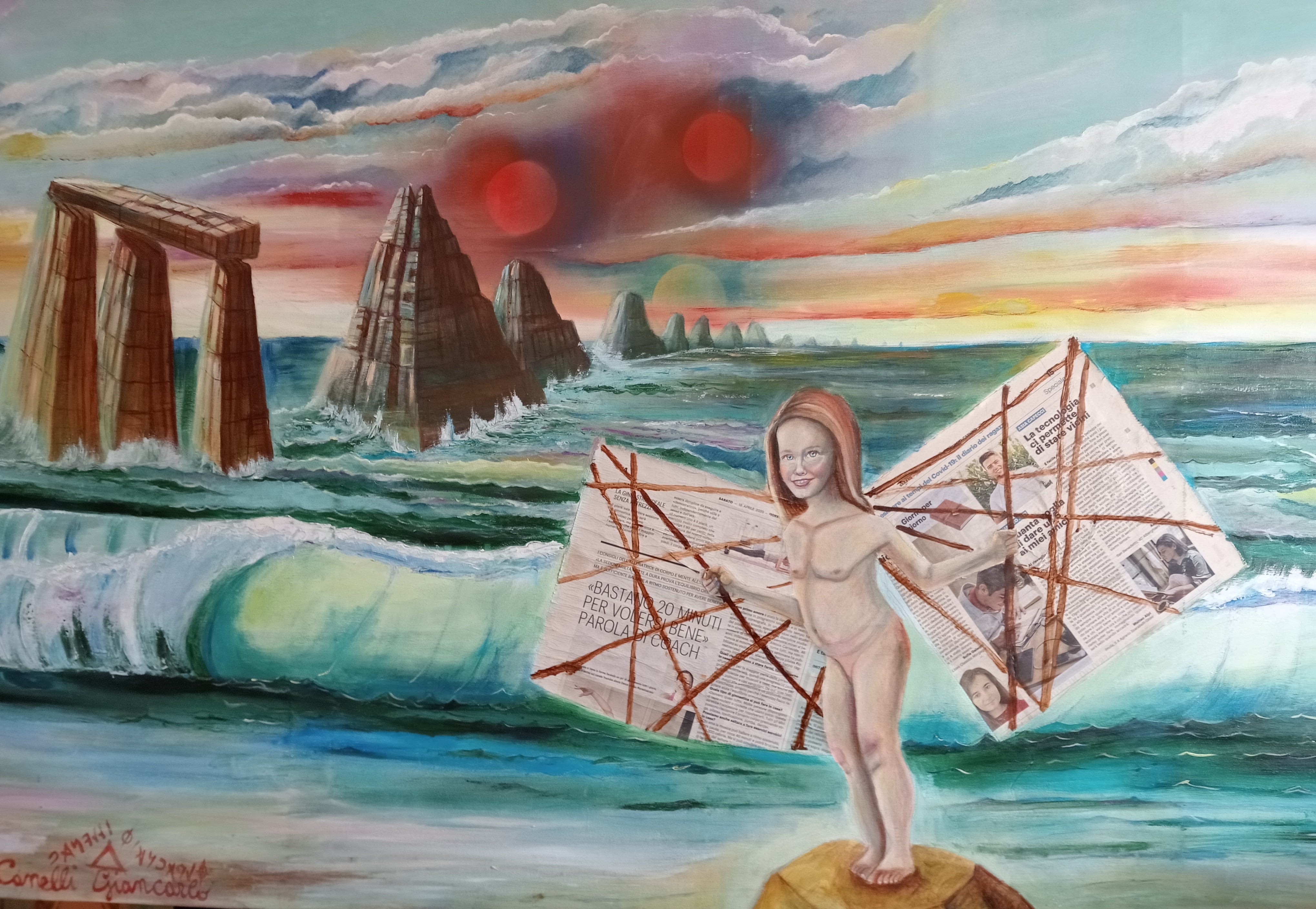 The girl with paper wings