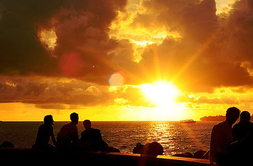 Un tramonto sul mare