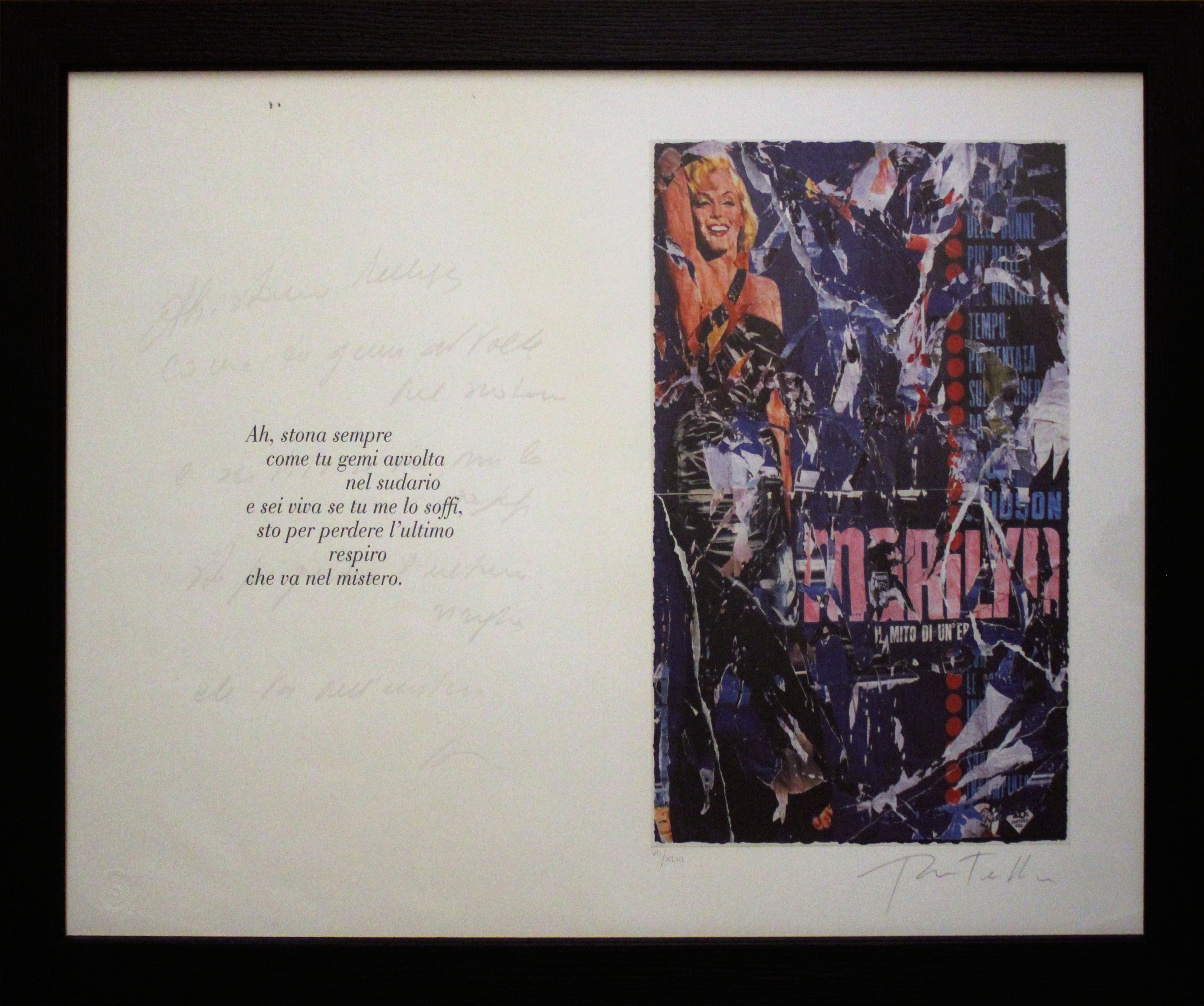 Mimmo Rotella - Marilyn blu