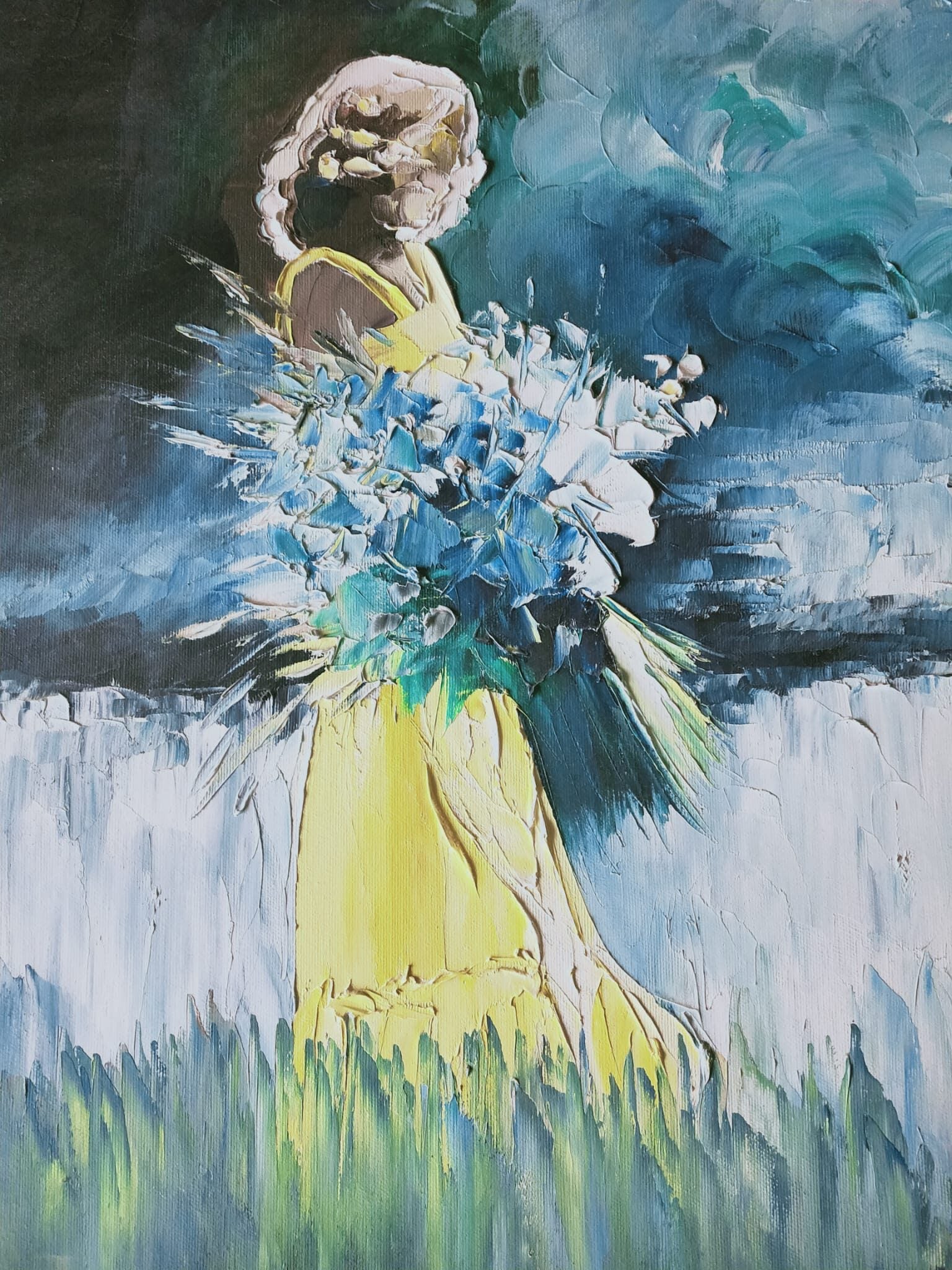 Mario Berrino - Donna con fiori