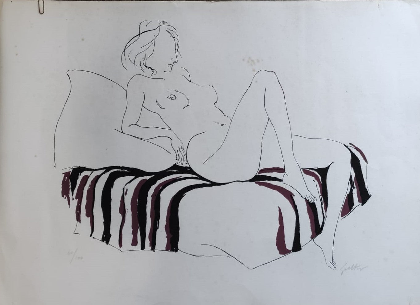 RENATO GUTTUSO - NUDE FEMALE - SILKSCREEN PRINT