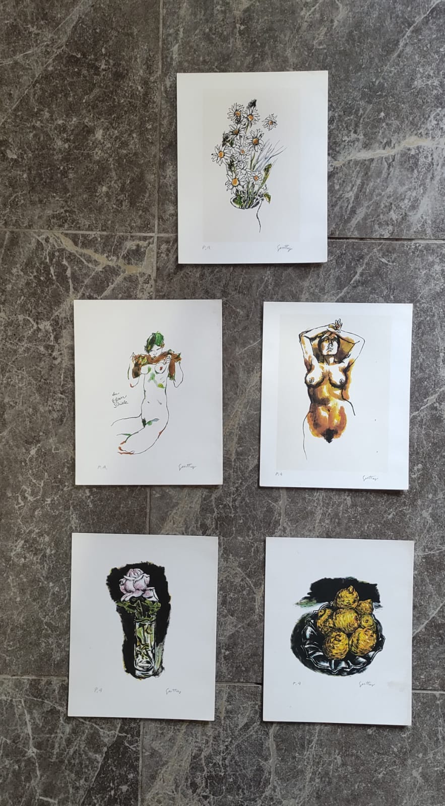 RENATO GUTTUSO SERIE DI 5 SERIGRAFIE PDA