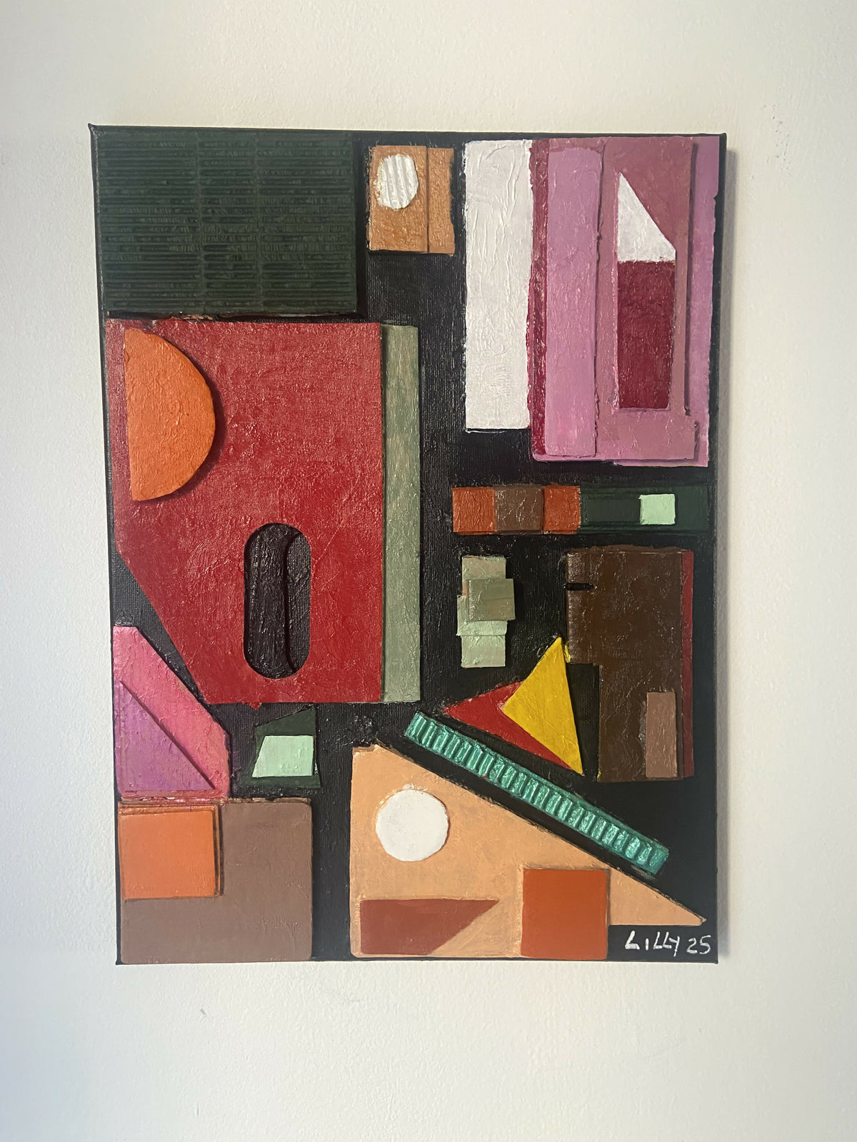 Città frammentata di Lily, tecniche miste