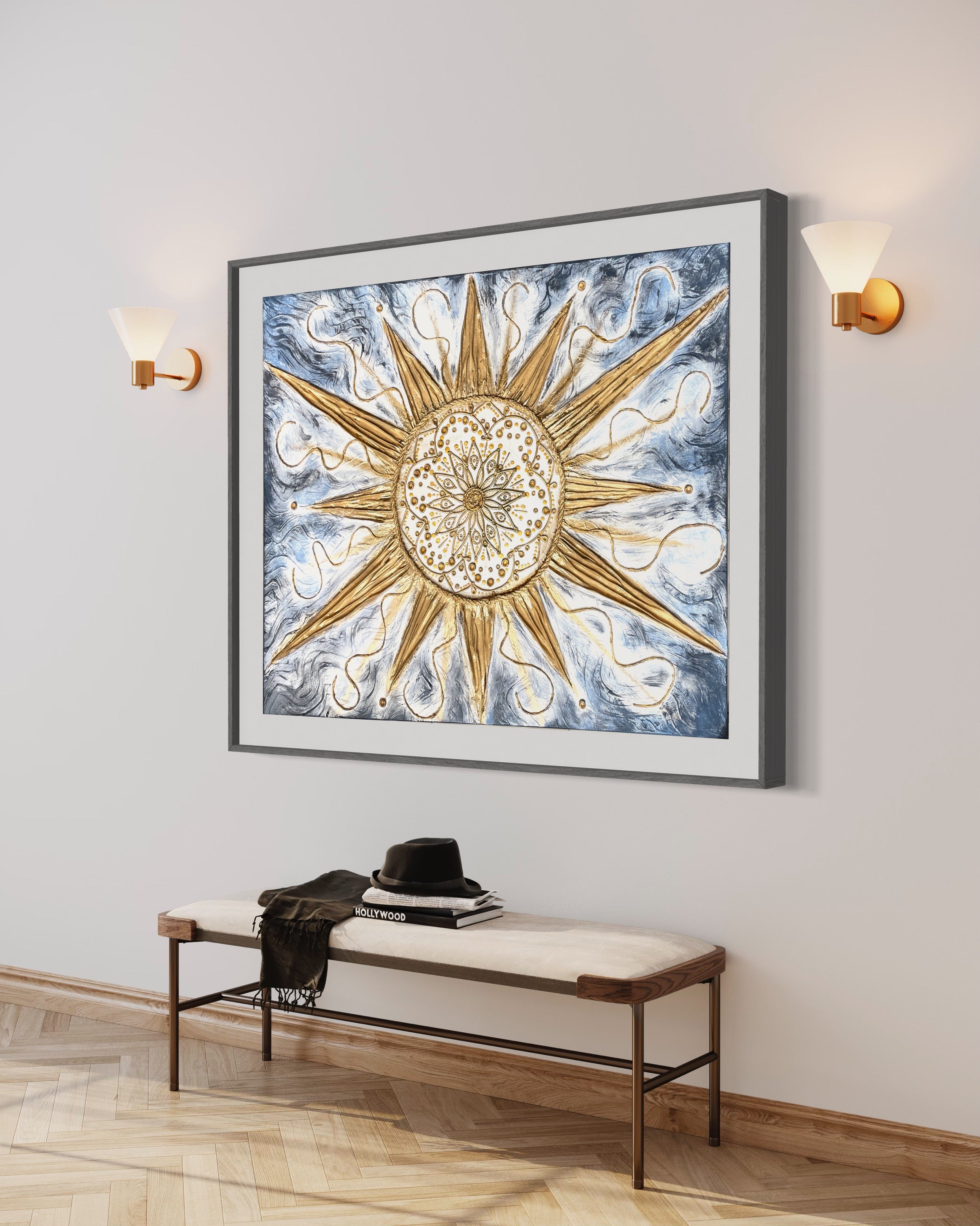 Mandala del sole dorato Pittura
