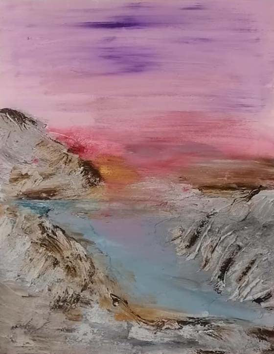 Mara Marzola - Tramonto sul lago