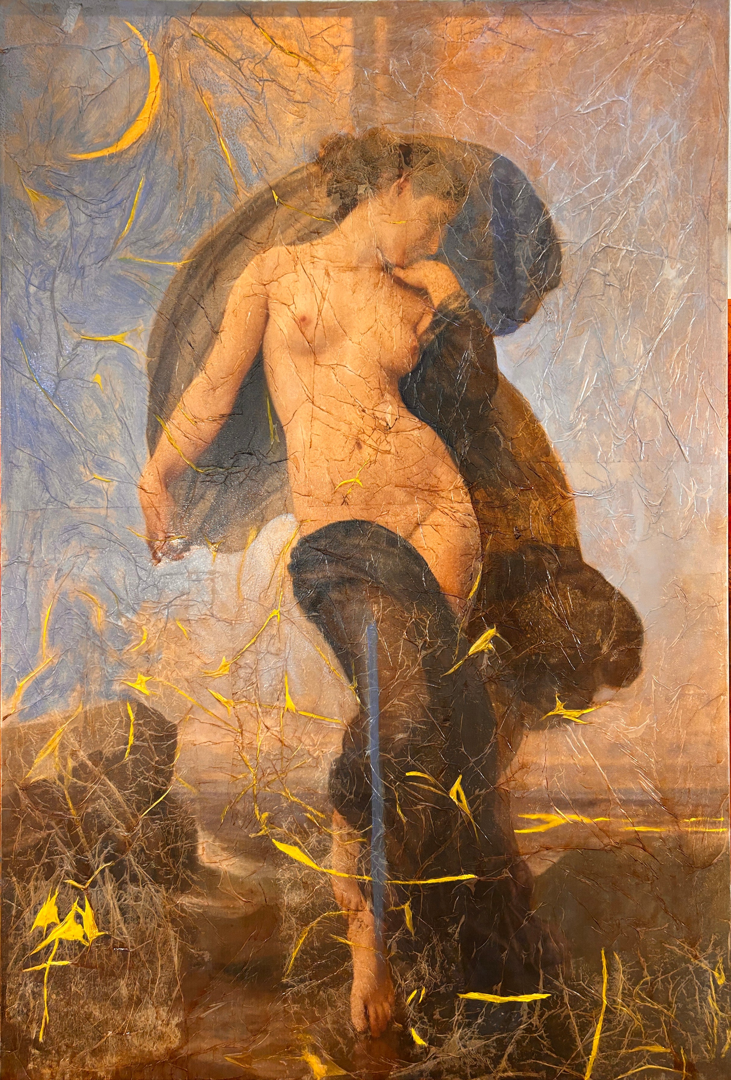 La luna gialla inonda il nudo di Bouguereau