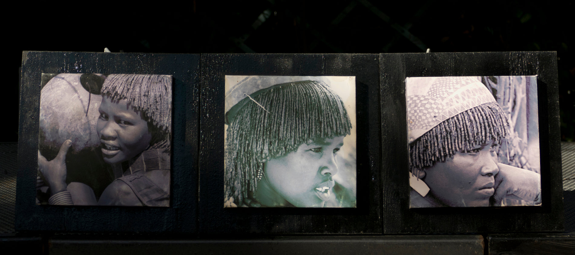 Trittico Ritratti di donna dall'Ethiopia del sud