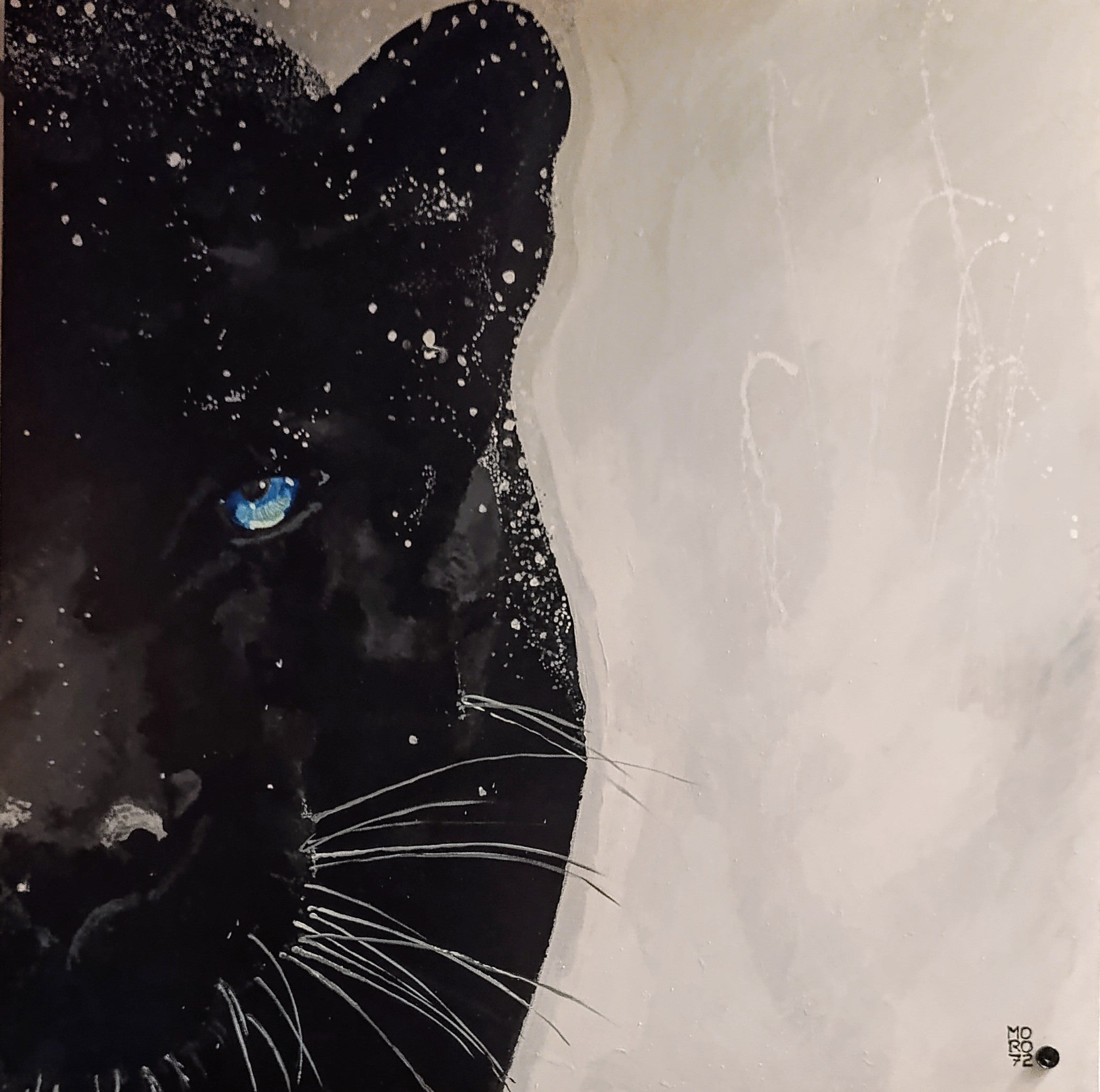 Panther under the snow