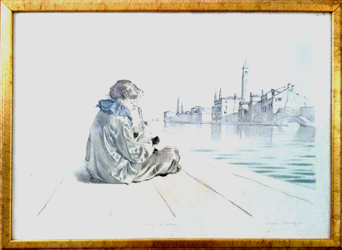 Romano Parmeggiani - Pierrot su laguna