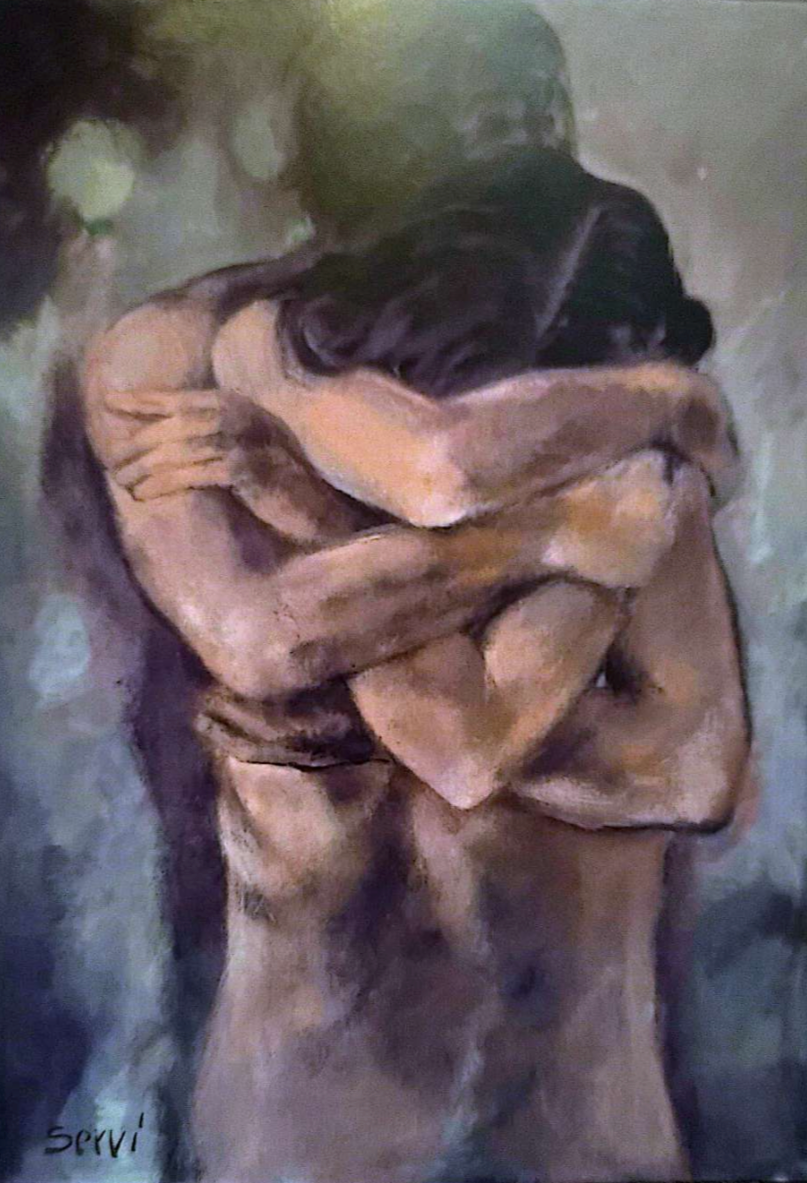 Passione 1 di Roberto Servi, dipinto figurativo ad acrilico su tela