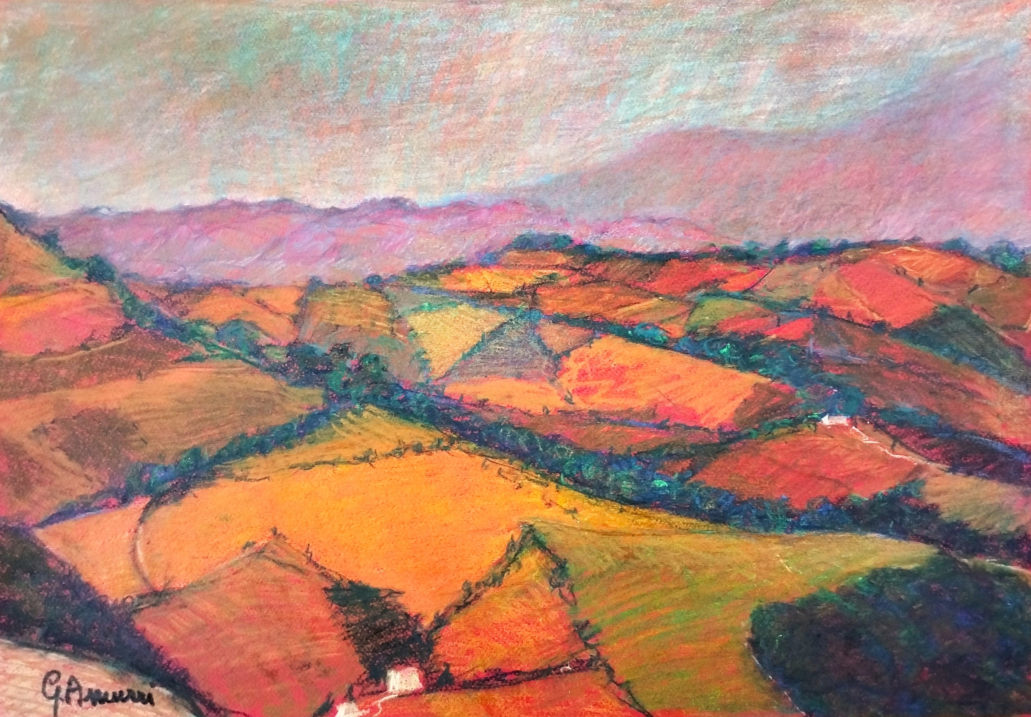 Colline del Fermano al tramonto
