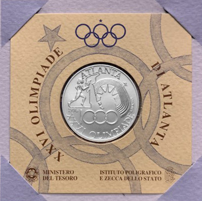 Moneta celebrativa XXVI Olimpiade di Atlanta - Istituto Poligrafico e Zecca dello Stato