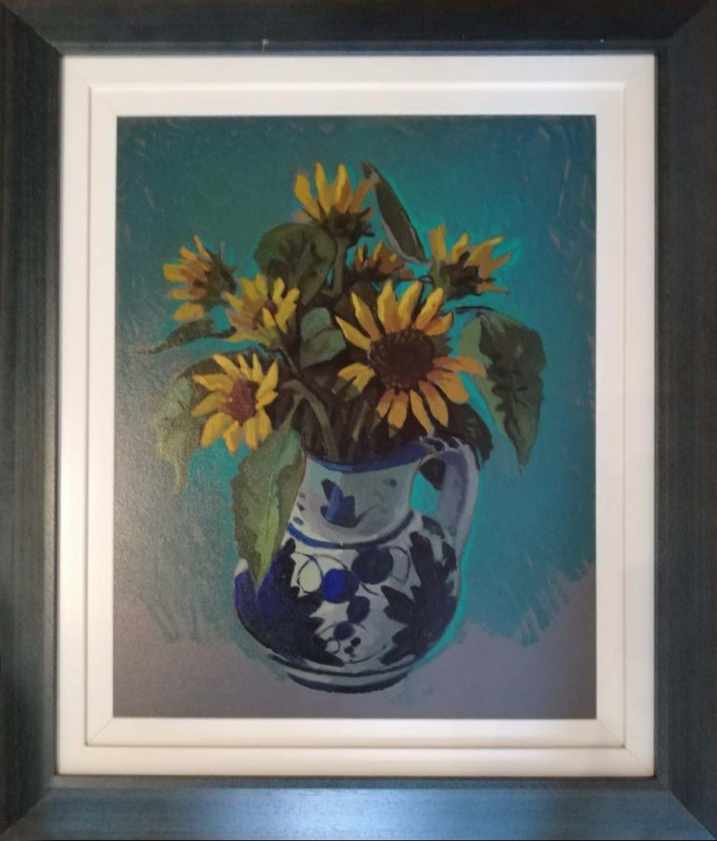 Enrico Maioli - Jarrón de girasoles