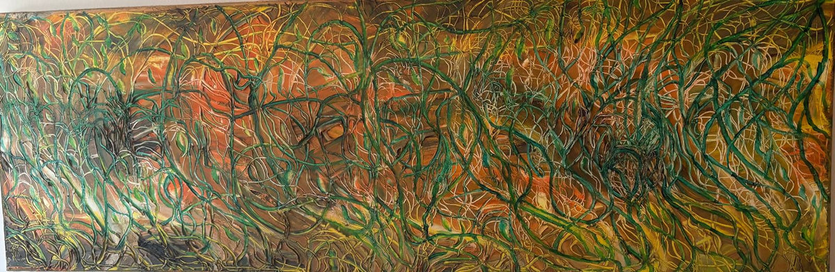 Danza delle emozioni, di Rita Pugliese, Olio su tela, 120 x 40 cm