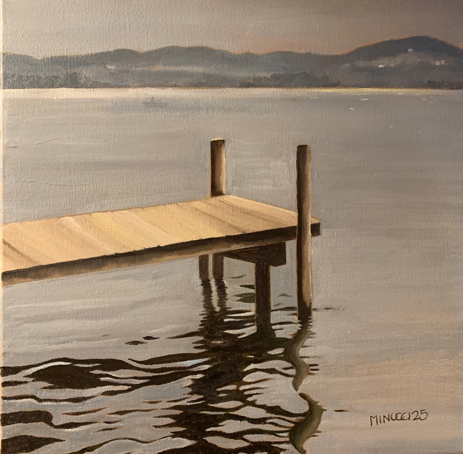 Pontile sul mare d'inverno