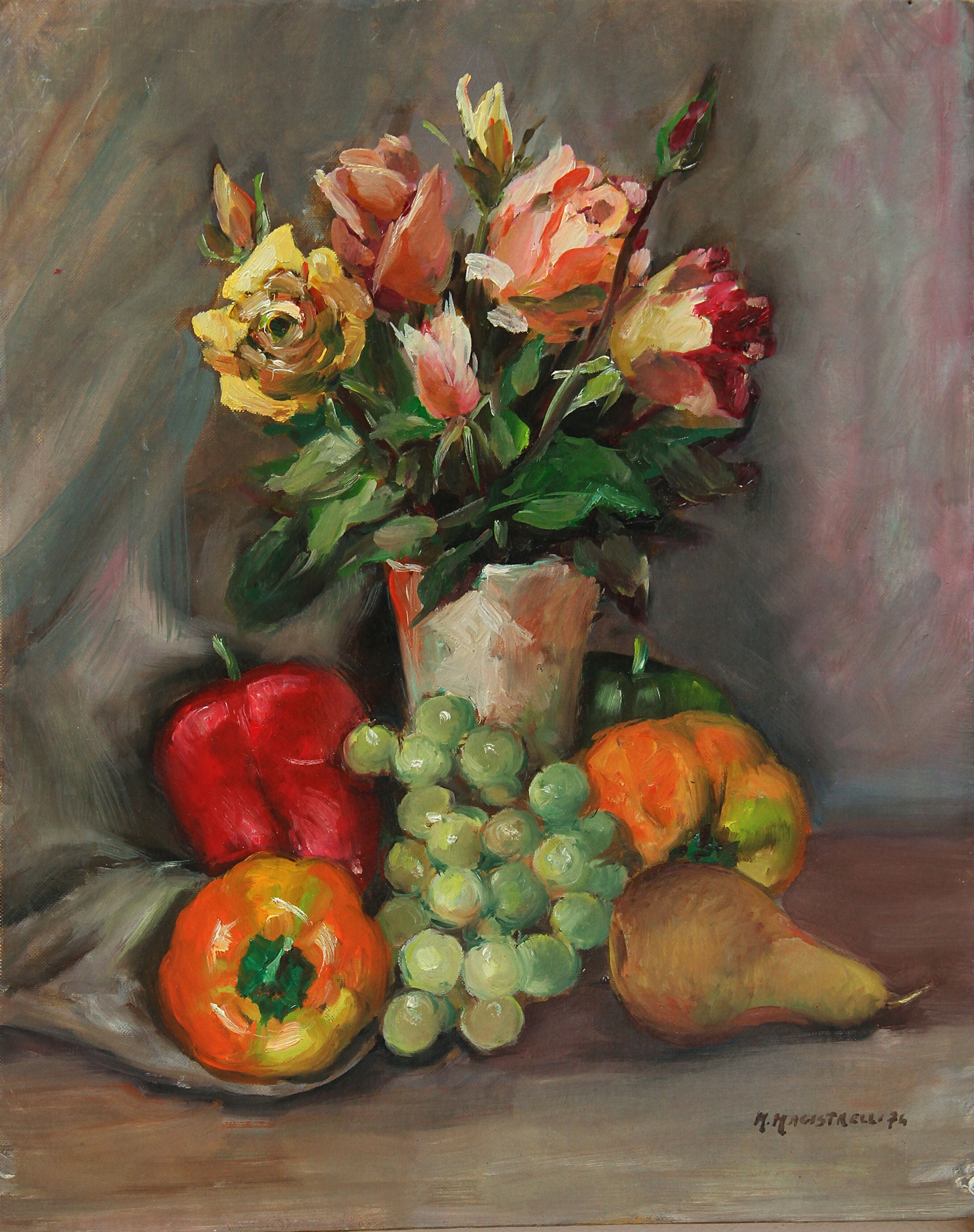 Rose, uva, pera e peperoni – Olio – Miranda Magistrelli