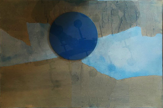 Sergio Dangelo - Sole blu astratto