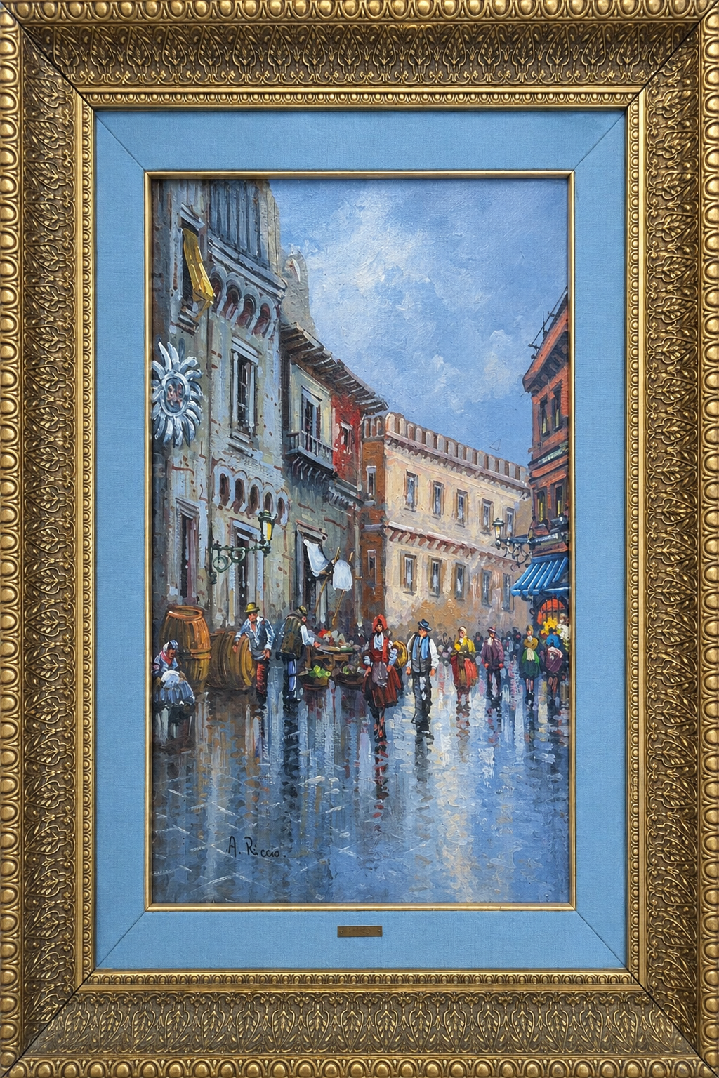 Quadro con riflesso sul vetro rimosso