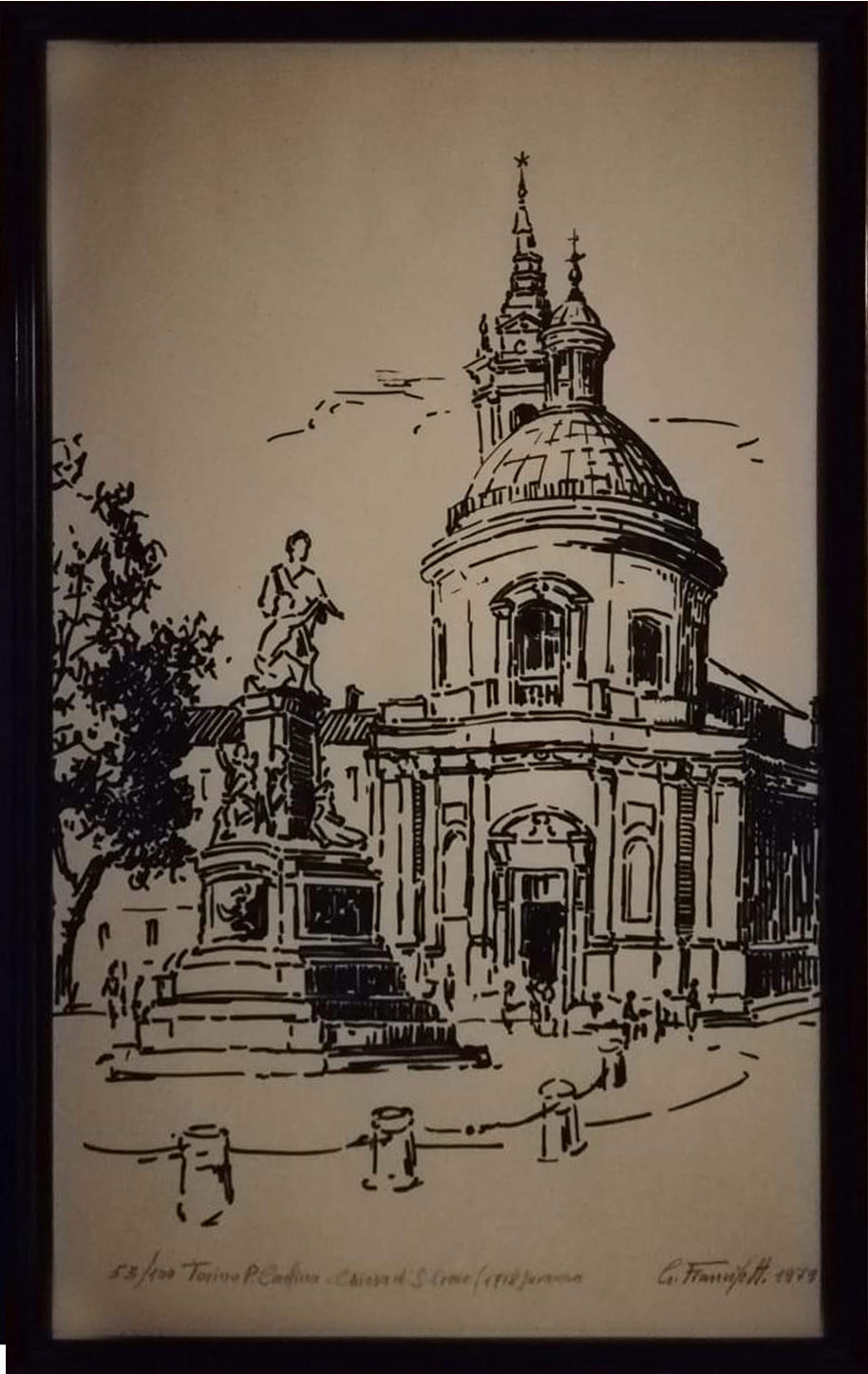 Gilberto Francisetti - Turín, Piazza Carlina, iglesia de Santa Croce (1718) Juvarra