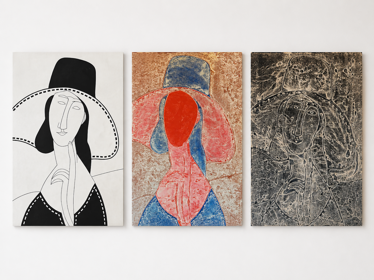 Studi per ritratti- omaggio a Modigliani