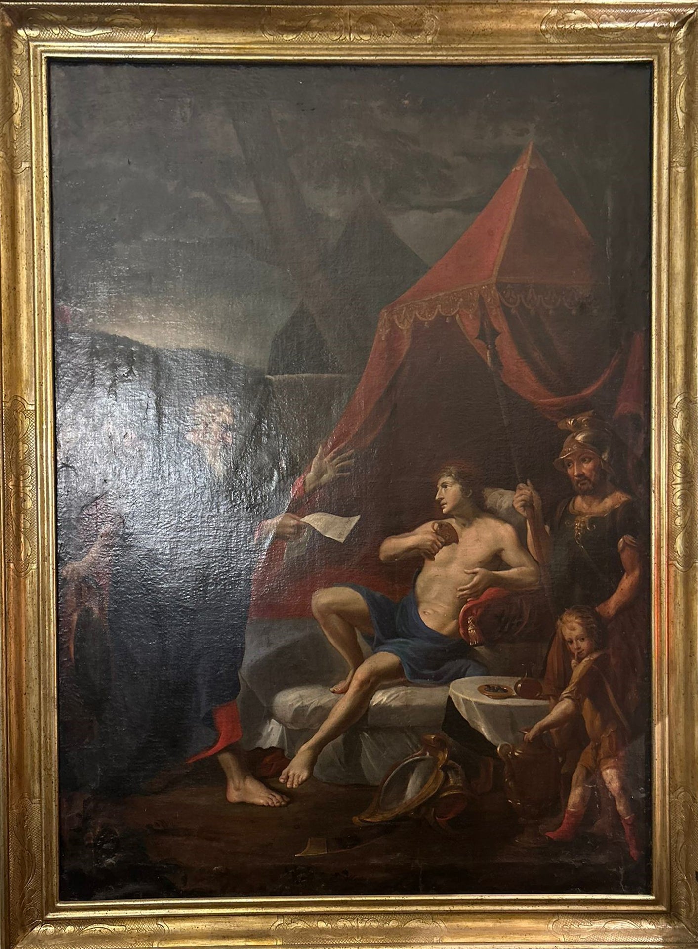 Attribuito alla bottega di Giovanni Lanfranco - Alessandro Magno e il medico Filippo