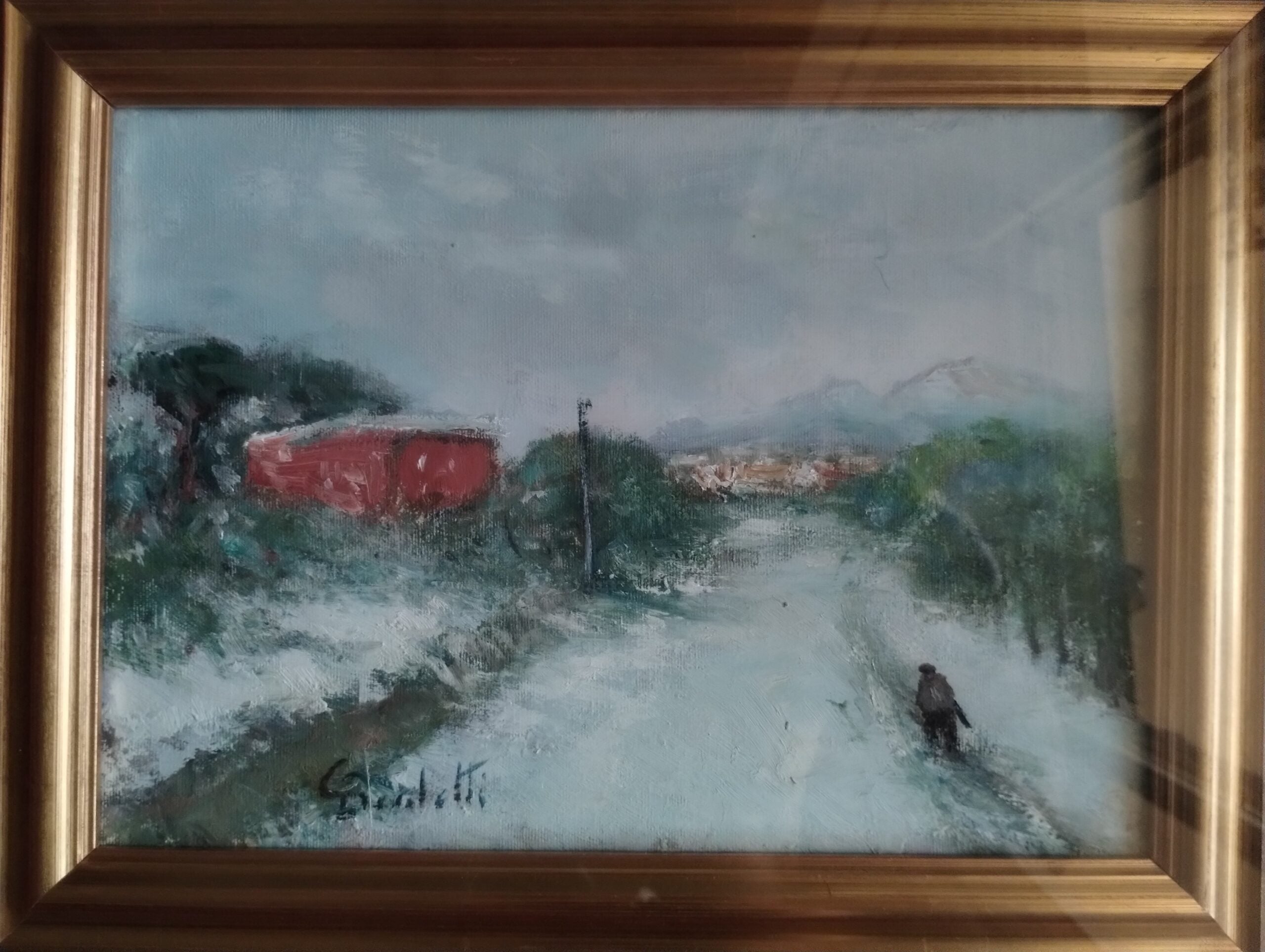 Gaetano Bocchetti - Senza titolo (Paesaggio innevato)