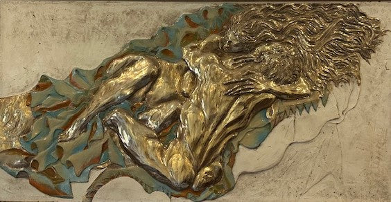 L'abbraccio - bassorilievo in argento - Creazioni