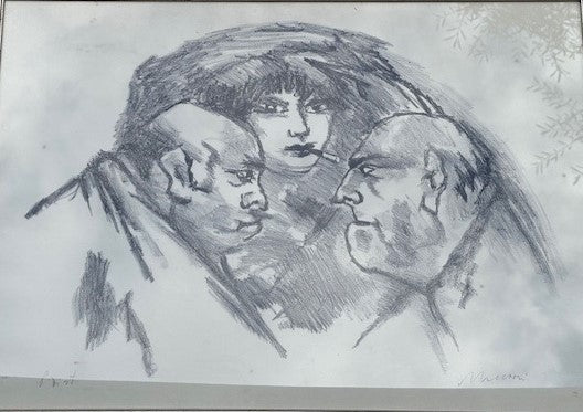 Mino Maccari - senza titolo (figure)