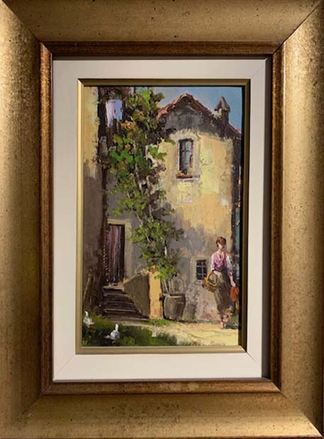 La casetta di Orta di Gino Giordano, olio su tela