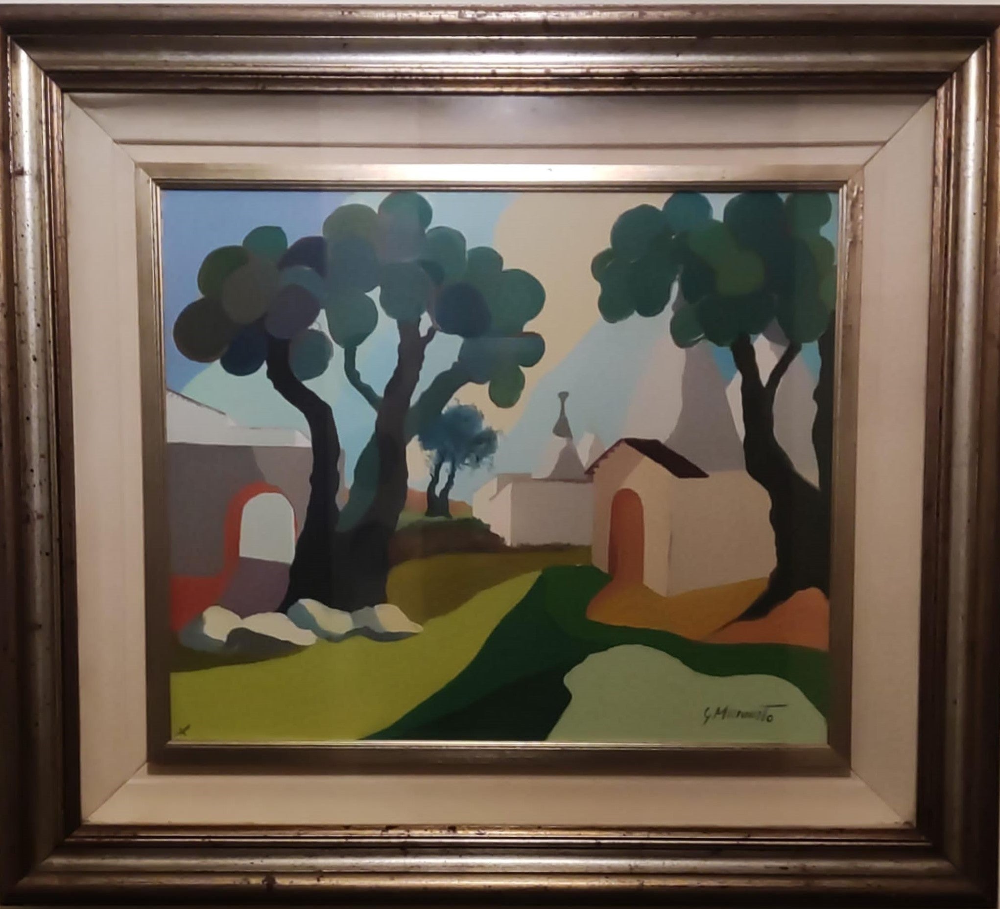 Senza Titolo (paesaggio) - olio su tela - Giuseppe Mannato