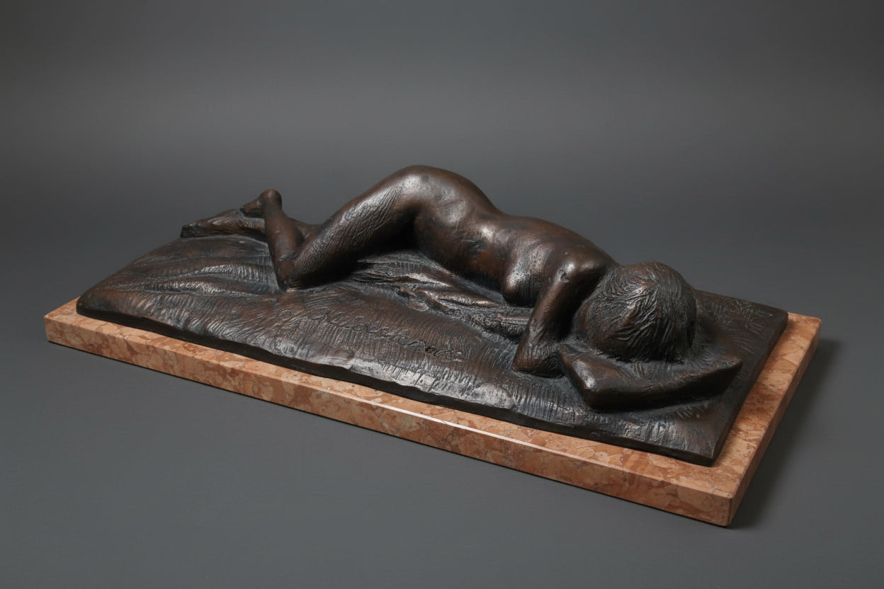 Nudo di donna - Scultura in bronzo con base in marmo - Ciccio Capasso