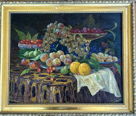 Mario Ciancia - Natura morta (frutta #1) - Olio su tavola