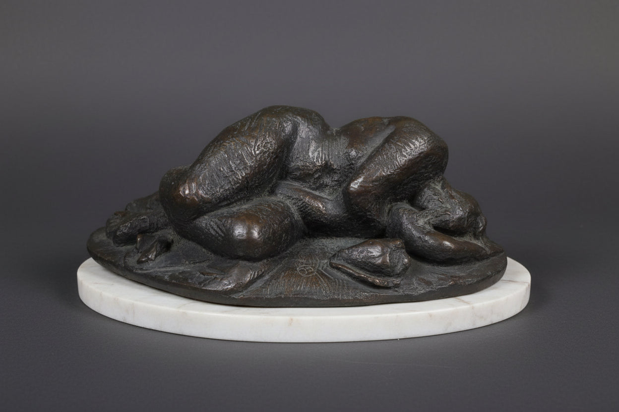 Nudo di donna - scultura in bronzo con base in marmo - Ciccio Capasso
