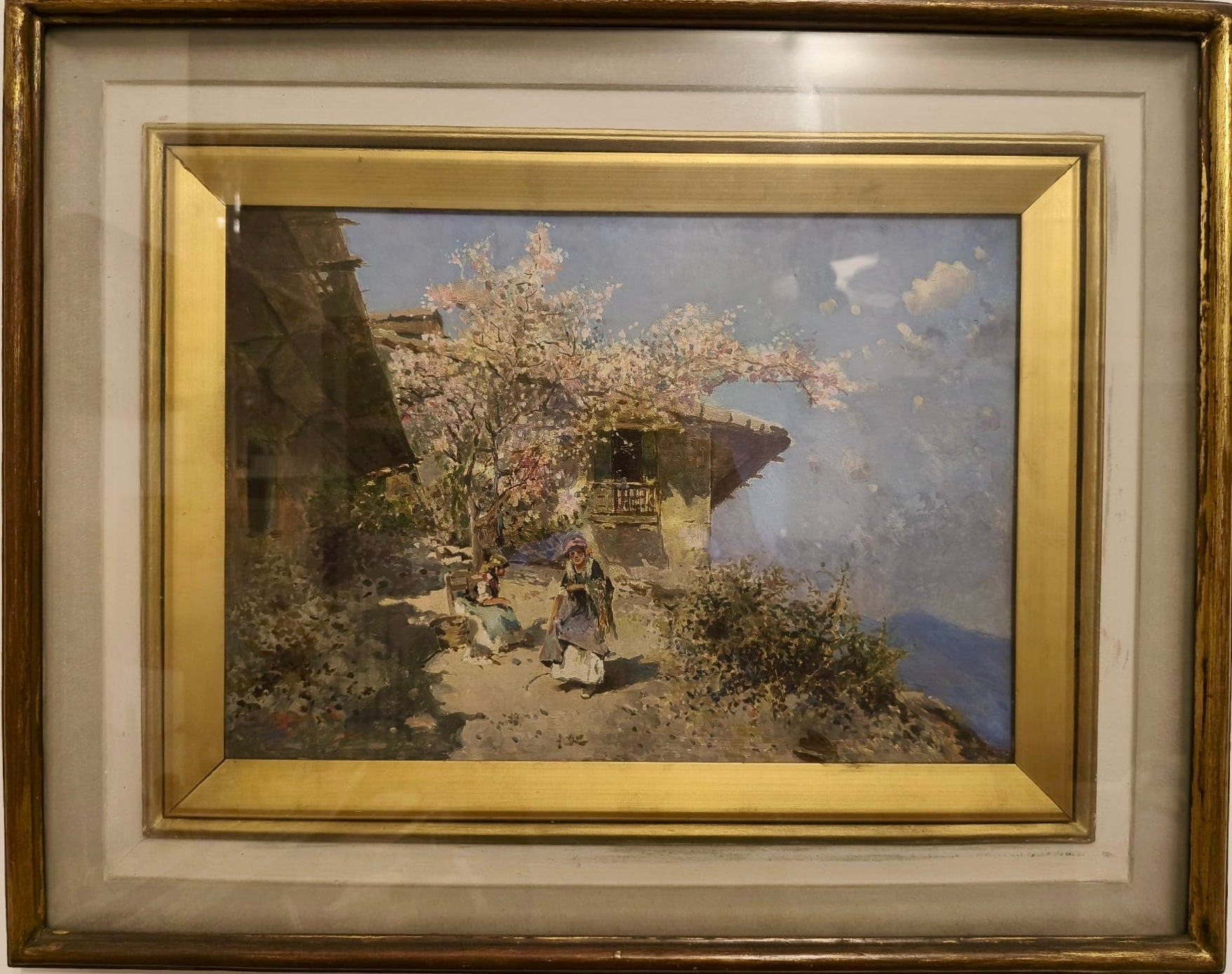 Riccardo Pellegrini - Il pesco fiorito - Olio su tavola
