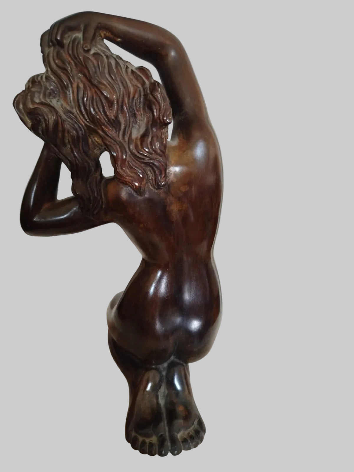 Nudo femminile inginocchiato - scultura in bronzo - Duval