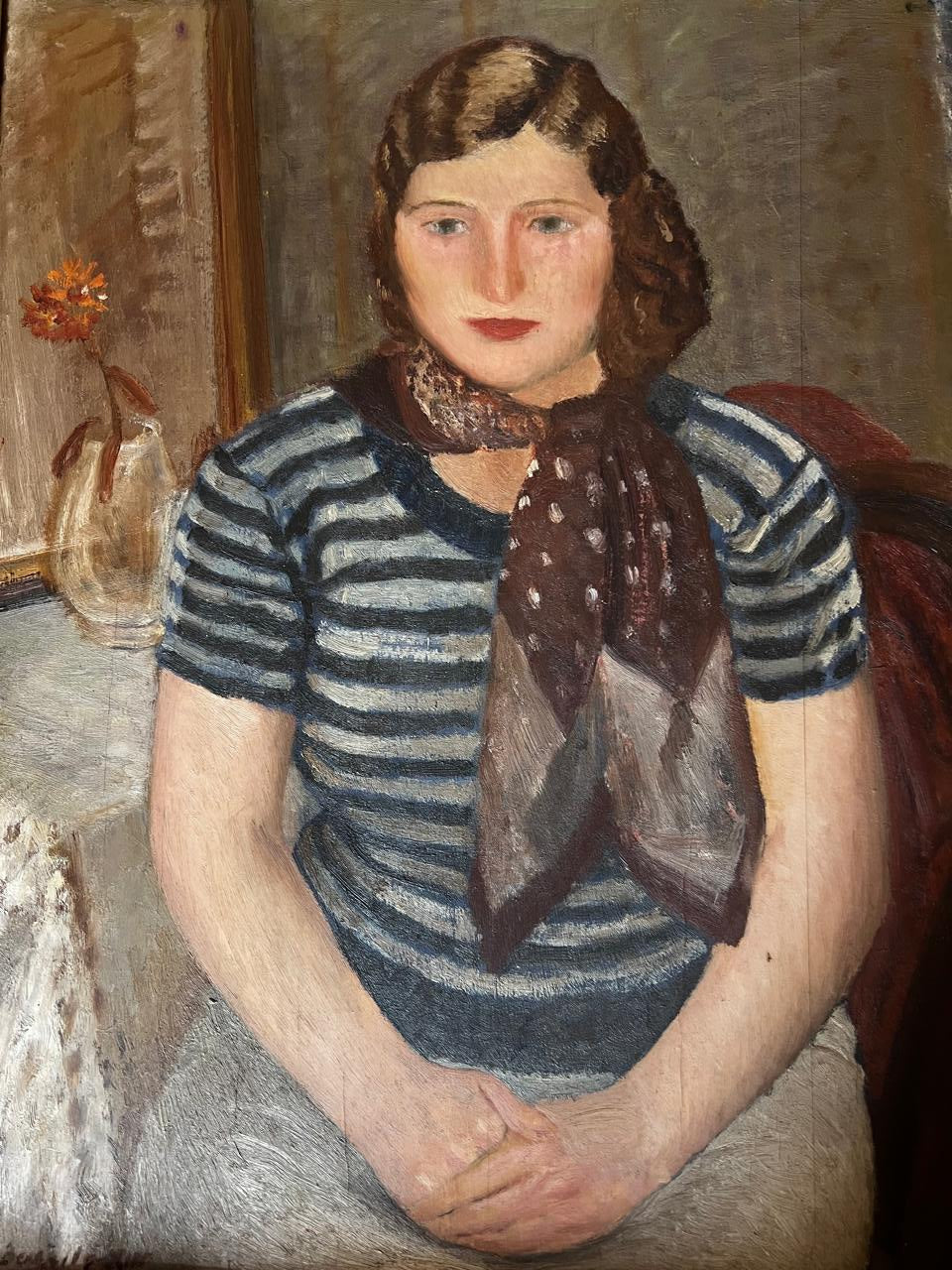 Angelina - Olio su tavola - Pietro Barilla'