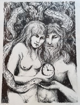 Carlo Levi - Adamo ed Eva - Litografia