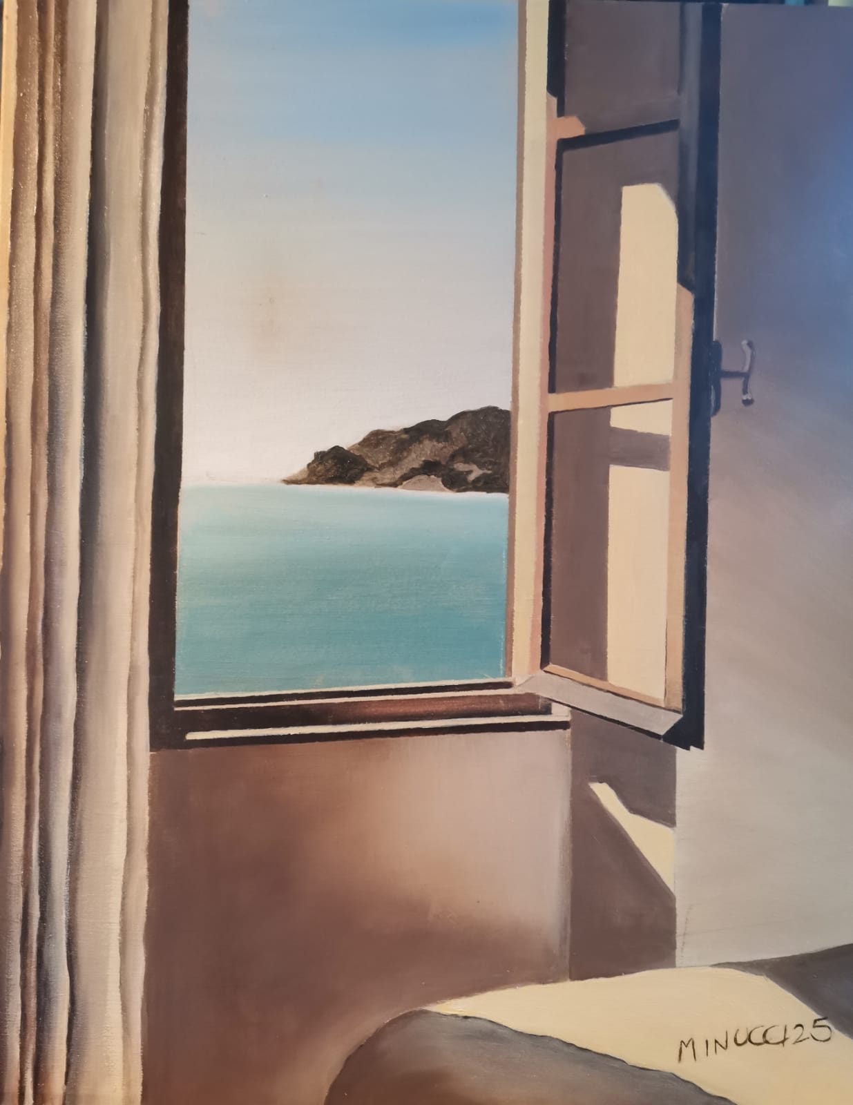 Despertar del sol y el mar