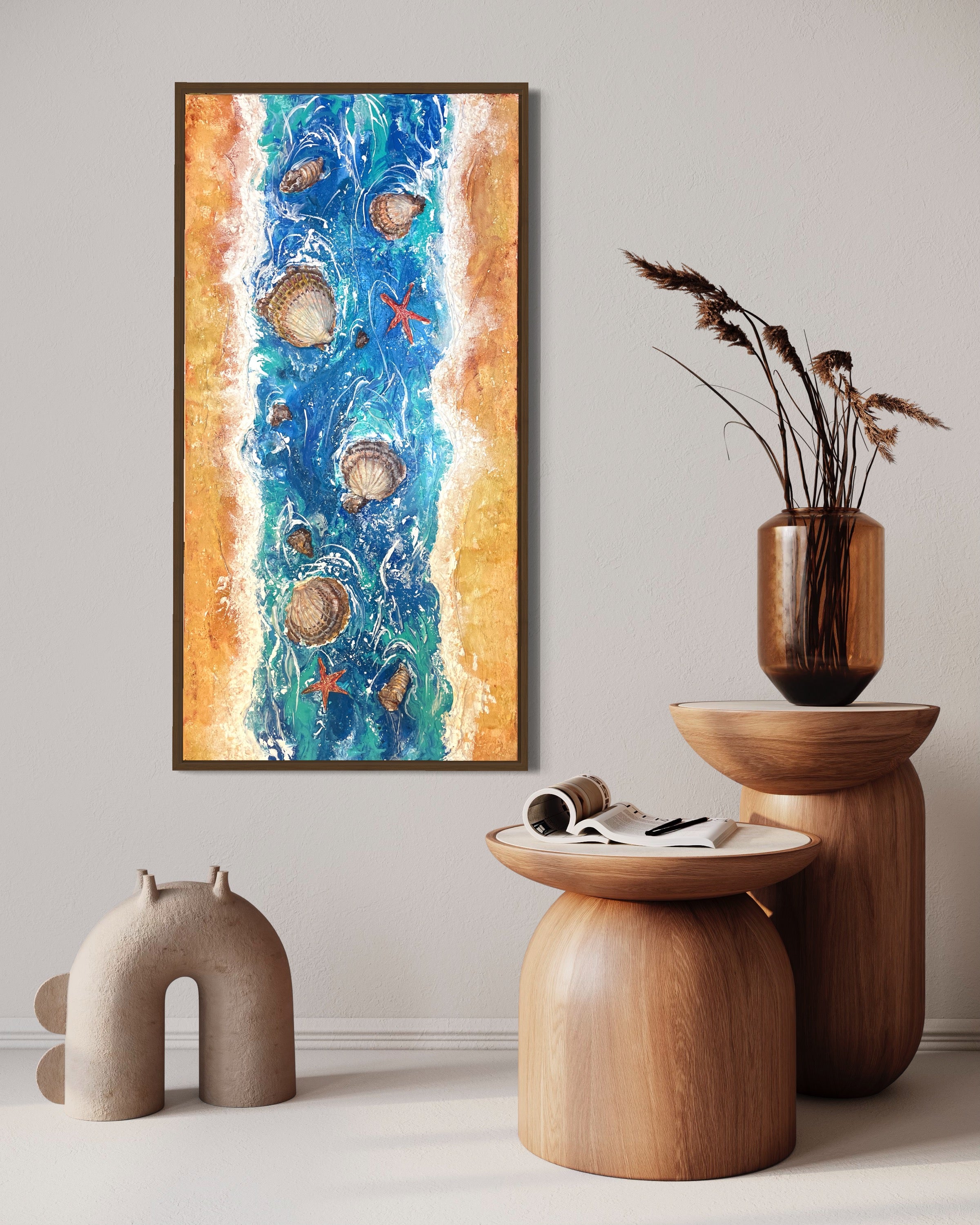 Vibrante pittura marina strutturata 3D