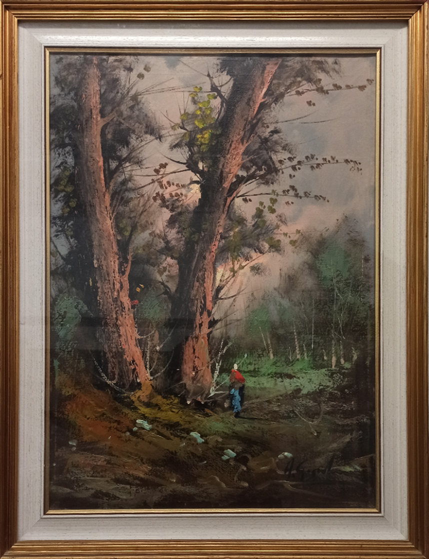 Artista desconocido - Sujeto en el bosque