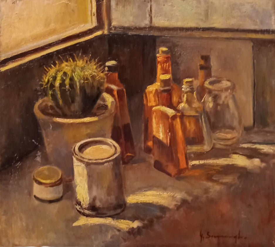 Giuseppe Scognamiglio - Natura morta in veranda