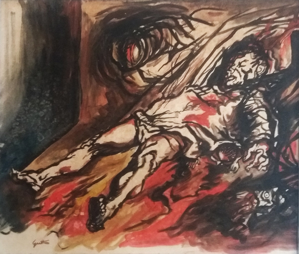 Renato Guttuso - Masacre de una familia partidista