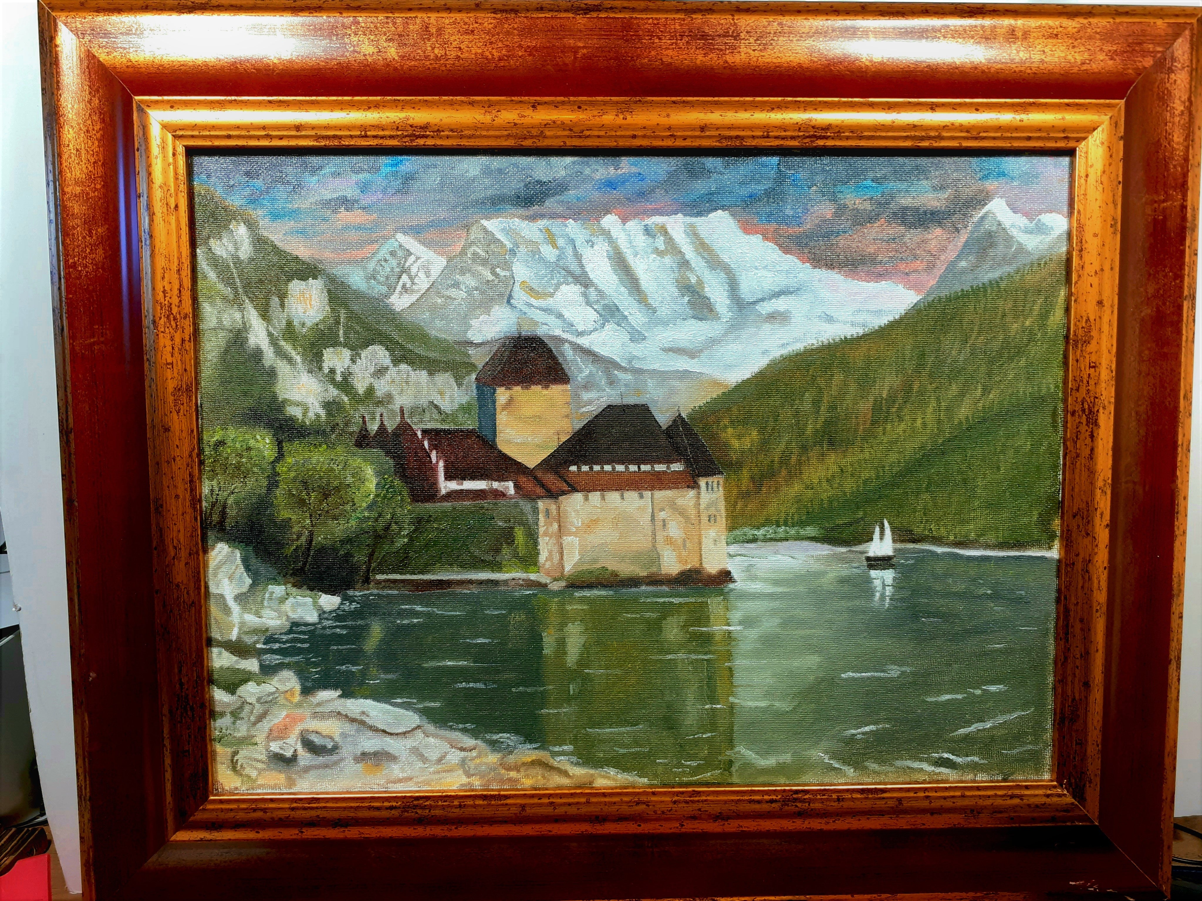 Studio su Courbet , Il castello di Chillon